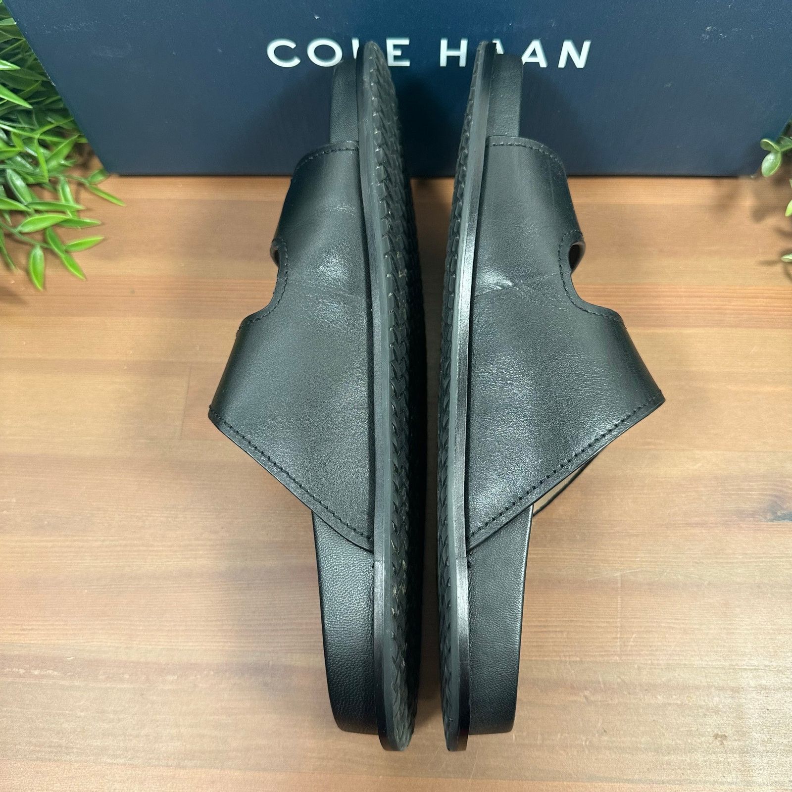 Cole Haan Cole Haan Marisol Footbed Sandals Black Leather Size 8 Size US 8 / IT 38 - 6 Thumbnail