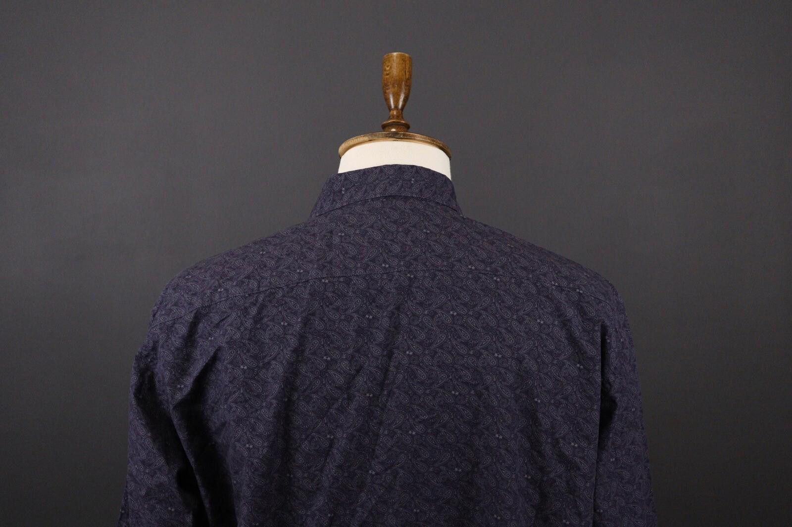 La Martina La Martina Slim Fit Blue Jacquard Paisley Shirt Size 3XL Size US XXL / EU 58 / 5 - 9 Thumbnail