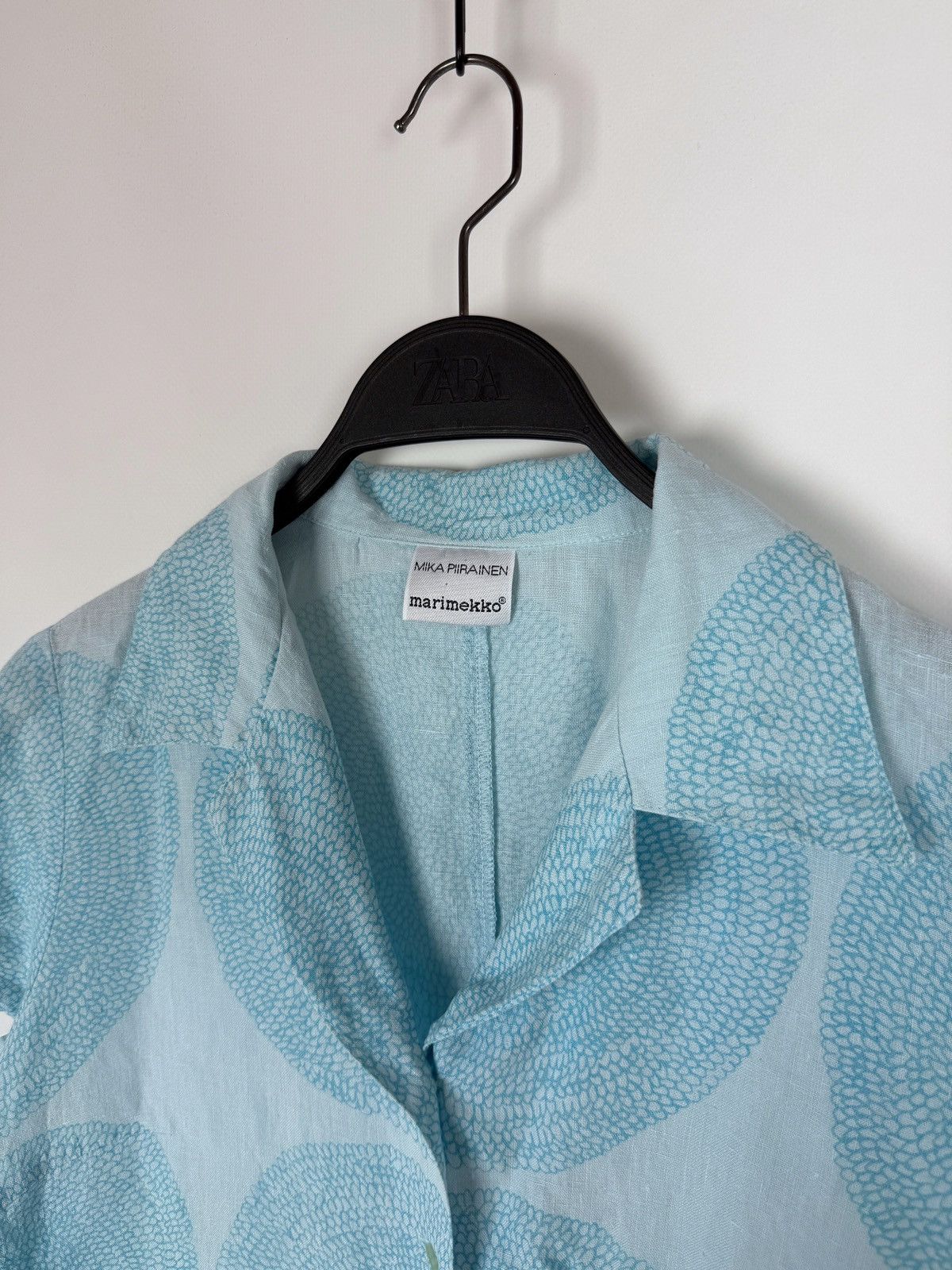 Marimekko 1990’s Vintage Mika Pirainen x marimekko Printed Linen Shirt Size M / US 6-8 / IT 42-44 - 4 Thumbnail