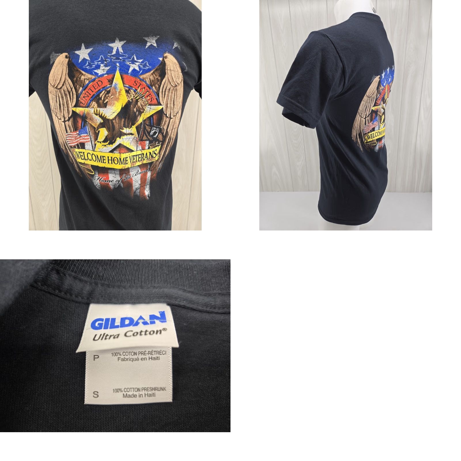 Gildan Gildan T-Shirt Unisex Adults Short Sleeve Crew Neck Double-Sided POW - MIA Richards Coffee Shop Sz Small Black Size US S / EU 44-46 / 1 - 8 Thumbnail