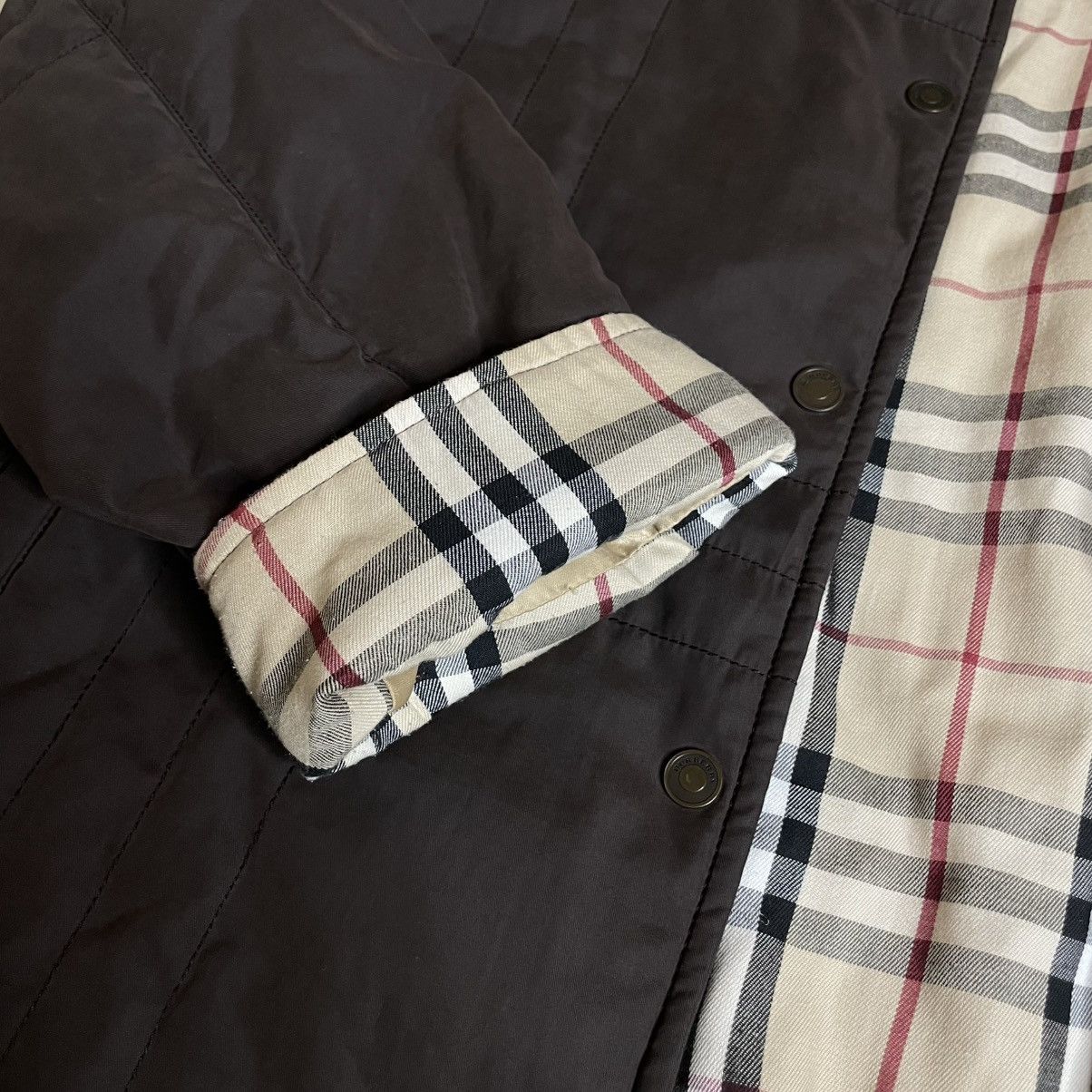 Burberry Burberry Quilted VINTAGE Jacket Nova check Diamond women's Size L / US 10 / IT 46 - 3 Thumbnail