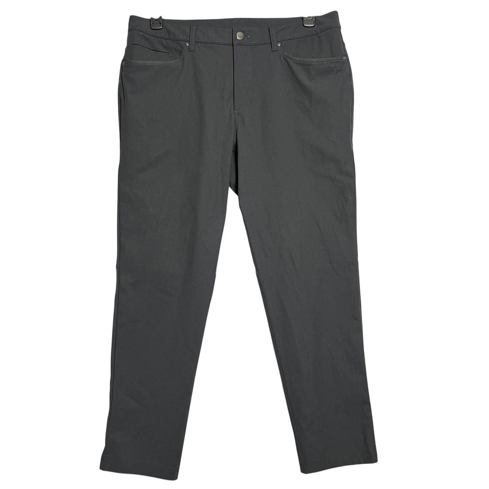 Lululemon Lululemon ABC Slim Fit Warpstreme Chino Black Gray 34x28 Size US 34 / EU 50 - 1 Thumbnail