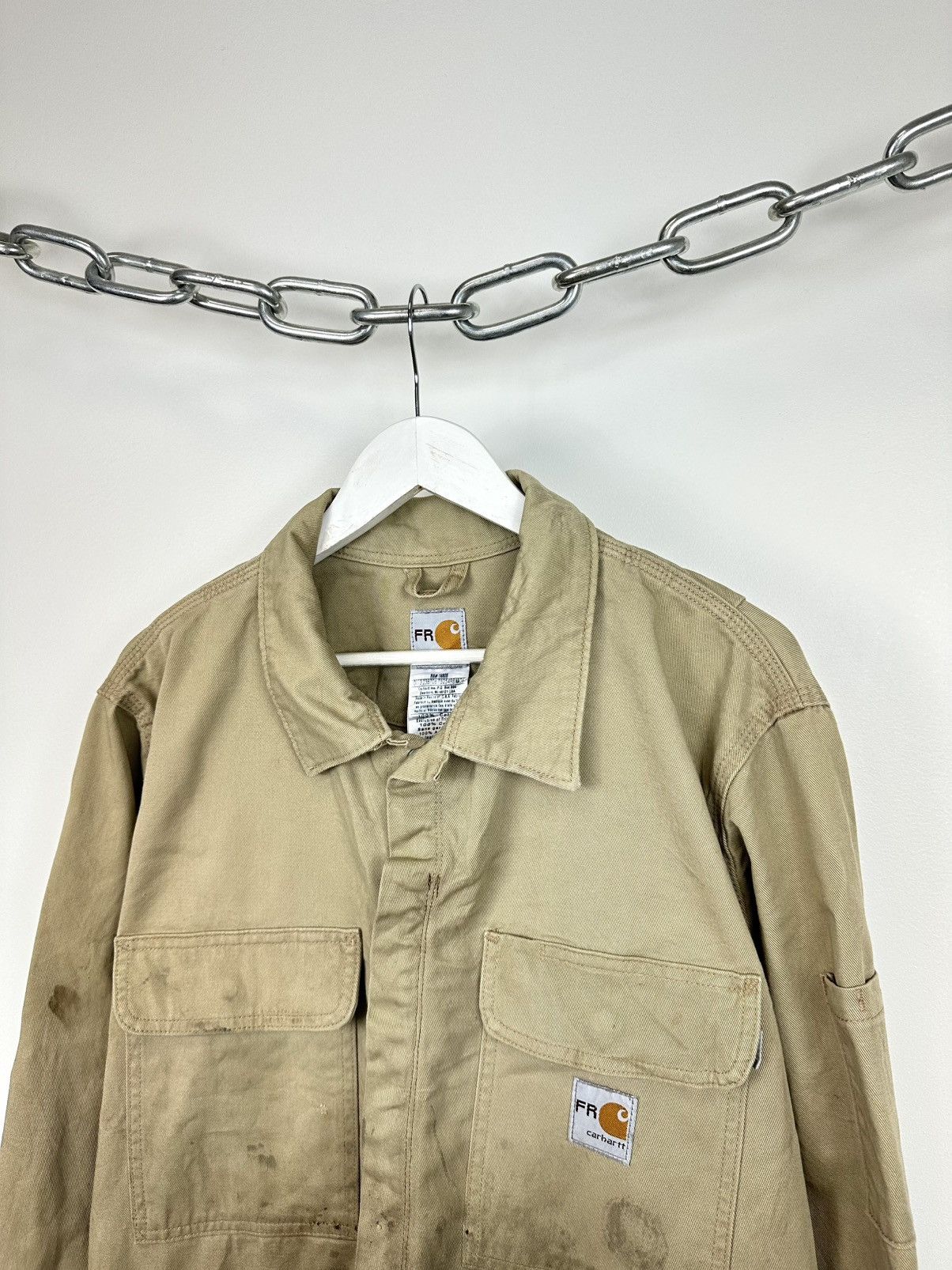 Carhartt Vintage Carhartt Flame Resistant Distressed Detroit Jacket Size US XL / EU 56 / 4 - 3 Thumbnail