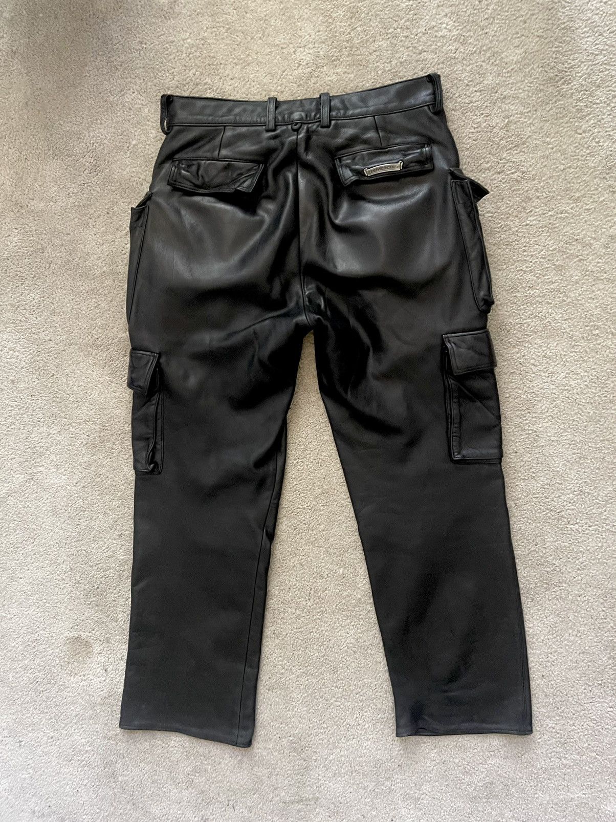 Chrome Hearts Chrome Hearts Leather Fleur Knee Cargo Pants Size US 32 / EU 48 - 3 Thumbnail