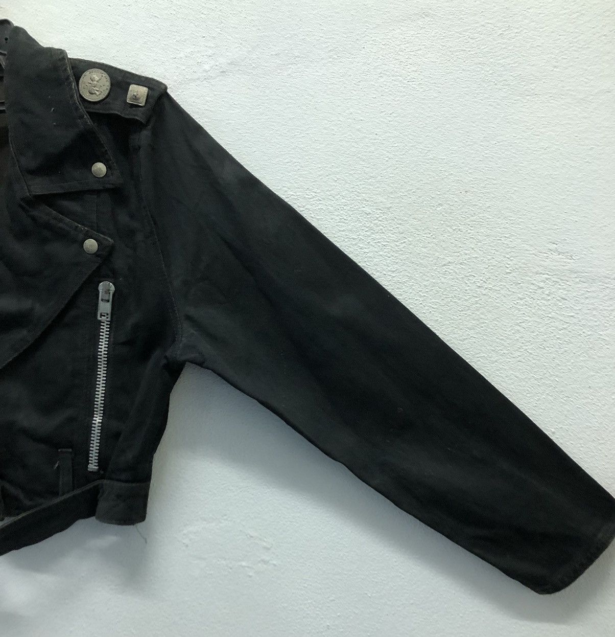 Other Vintage Parasuco Black Denim Moto Jacket - Made in Canada M Size M / US 6-8 / IT 42-44 - 3 Thumbnail