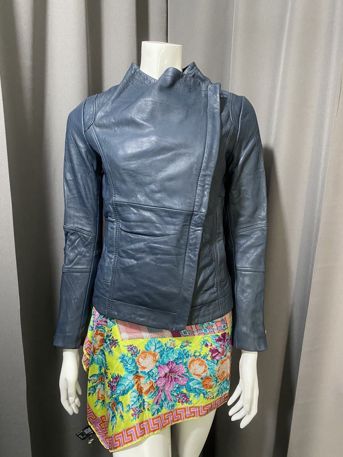 LIEBESKIND BERLIN Moto Biker Leather Product Sample Jacket Size S / US 4 / IT 40 - 1 Thumbnail
