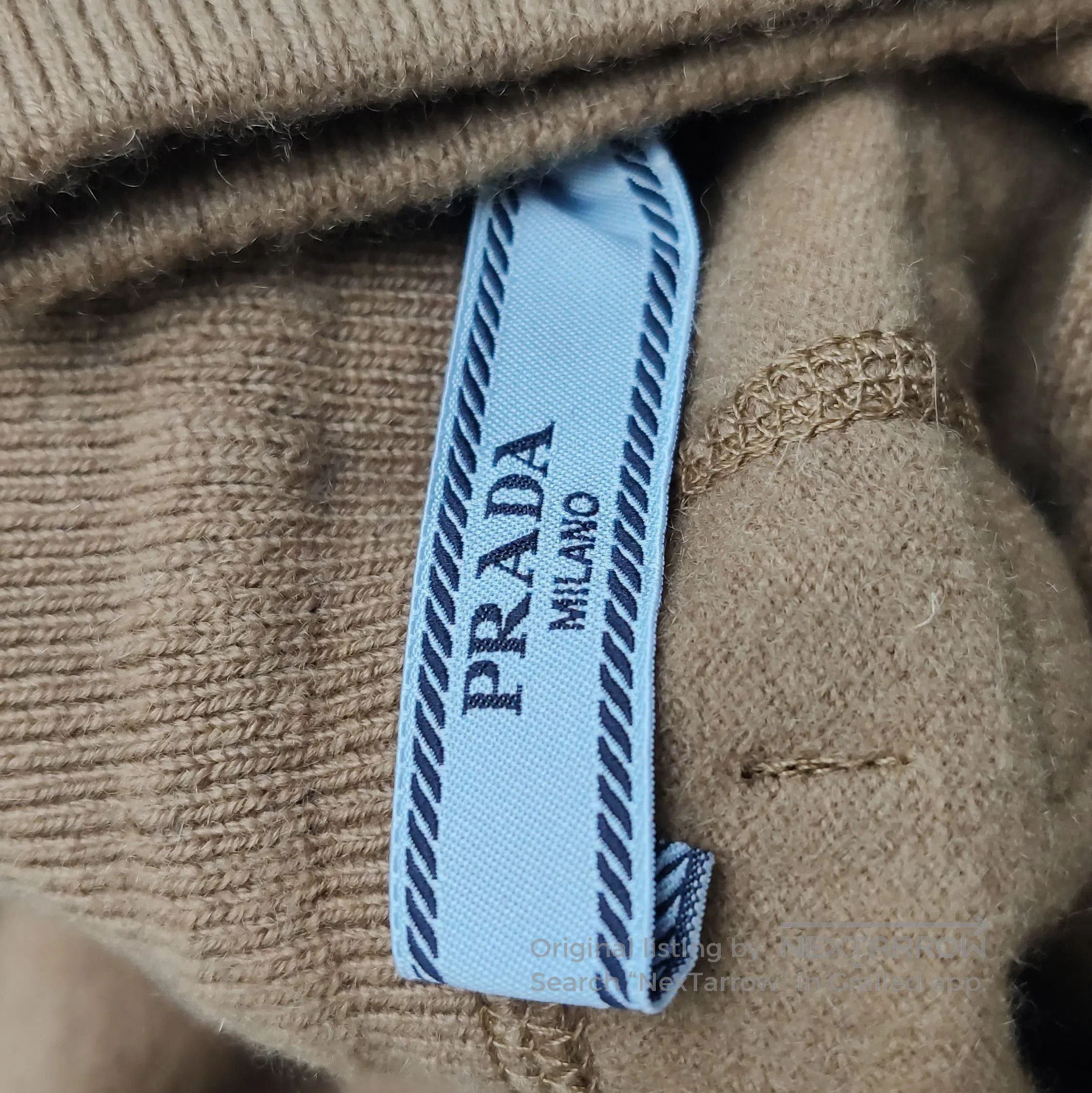 Prada Prada Wool Cashmere Blend Logo Pants . Size 35" - 5 Thumbnail
