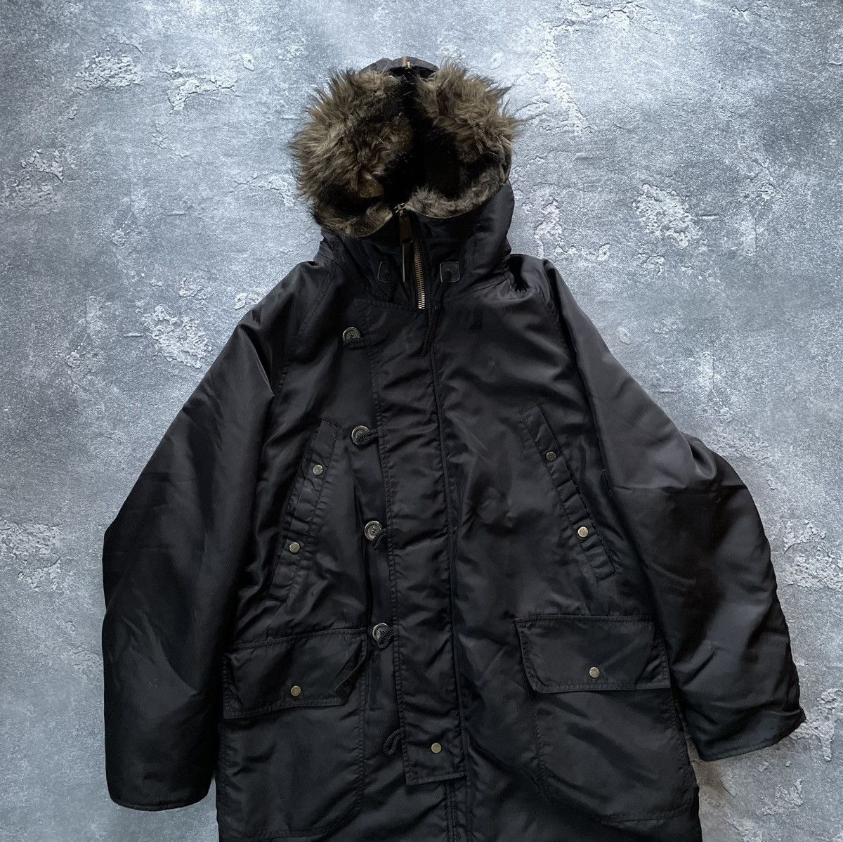 Dolce & Gabbana 2000s Dolce & Gabbana Long Detachable Hood Black Bomber Size US M / EU 48-50 / 2 - 1 Thumbnail