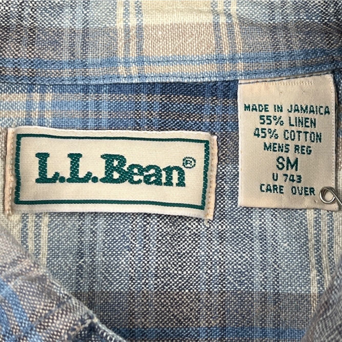 L.L. Bean L.L.Bean Men's Blue Plaid Shirt/Button Up Sz SM SKU 4476 Size US S / EU 44-46 / 1 - 3 Thumbnail
