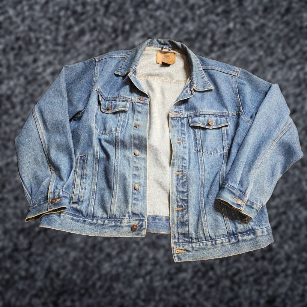 Route 66 VINTAGE Route 66 Jacket Mens L Blue Denim 90s Jean Distressed Jeanswear Size US 33 - 1 Thumbnail