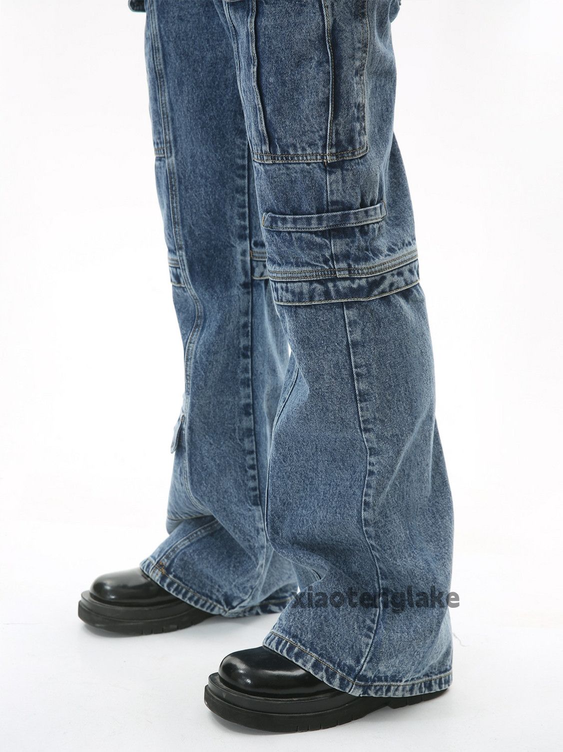 Jean × Vintage utility military washed faded skate hiphop cargo jeans Size US 32 / EU 48 - 5 Thumbnail