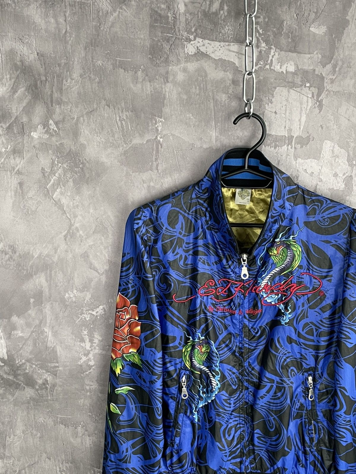Ed Hardy Y2K Ed Hardy Overprint Grunge Vibe Glamour Track Jacket Size M / US 6-8 / IT 42-44 - 4 Thumbnail