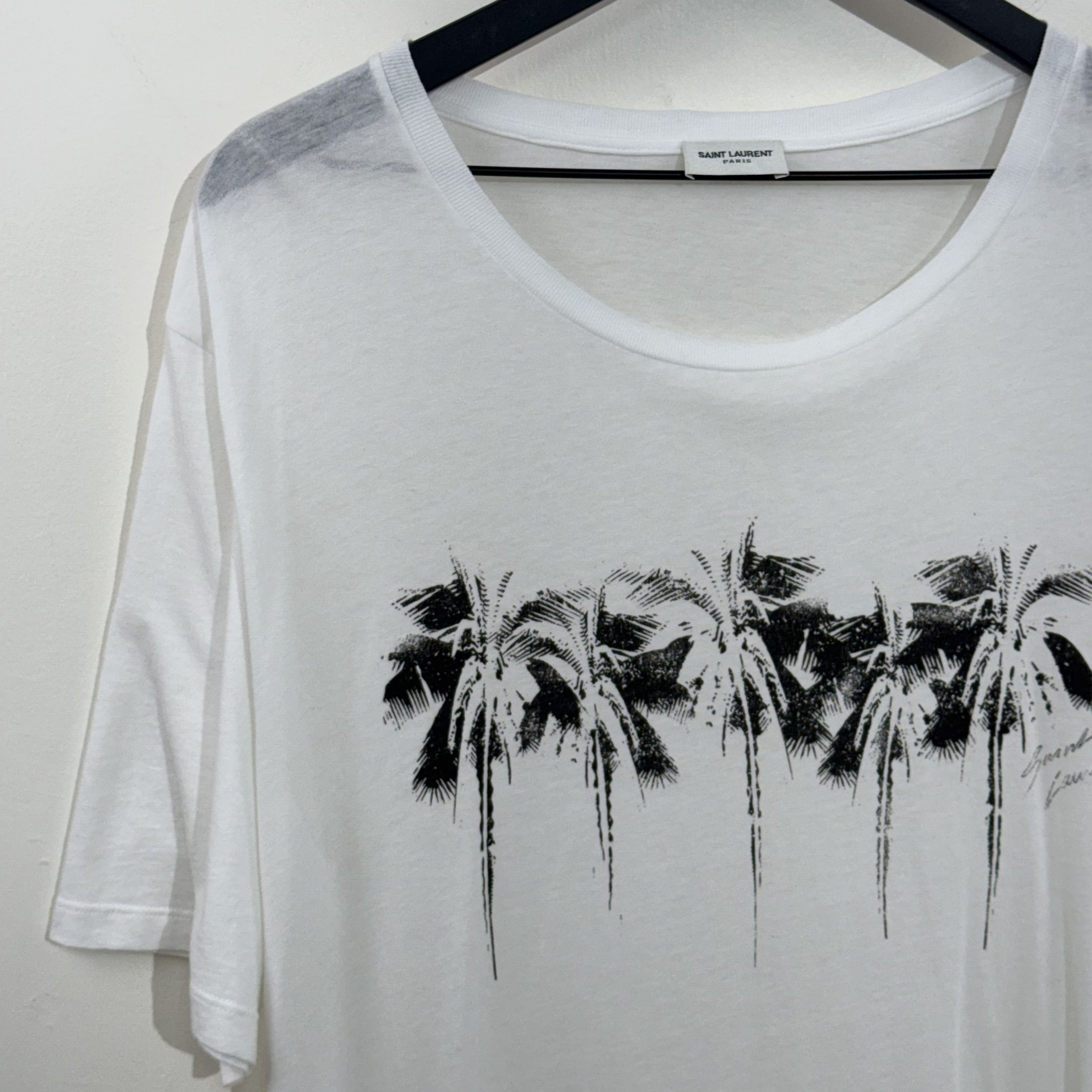 Saint Laurent Paris Saint Laurent Paris Palm Tree Print T-Shirt Size US XL / EU 56 / 4 - 4 Thumbnail
