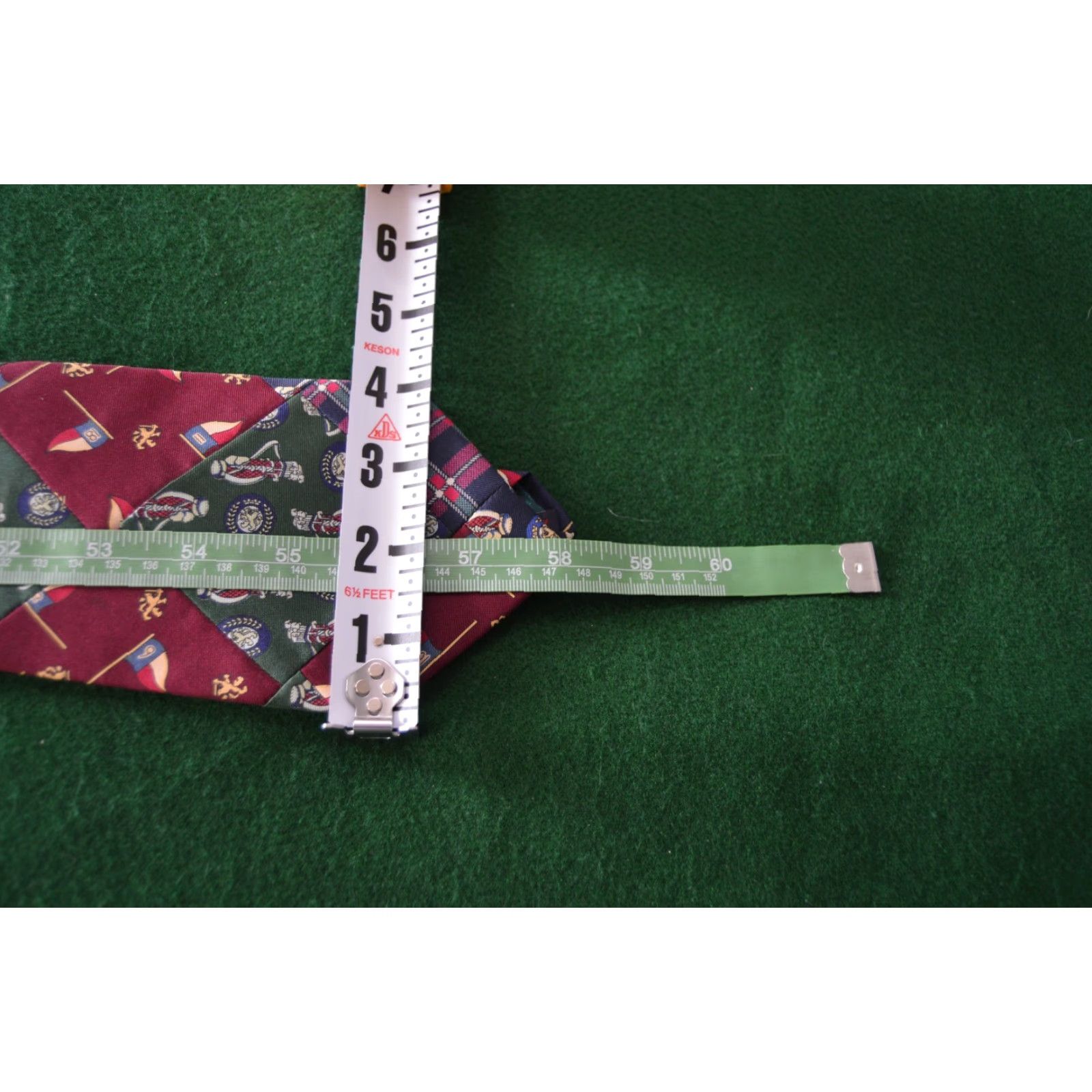 Tommy Hilfiger Tommy Hilfiger Men's Tie Multicolor Golf Italian Silk USA Tie Geometric Pattern, 100% Silk, Multicolor, Golf, USA, Mens Size ONE SIZE - 7 Thumbnail