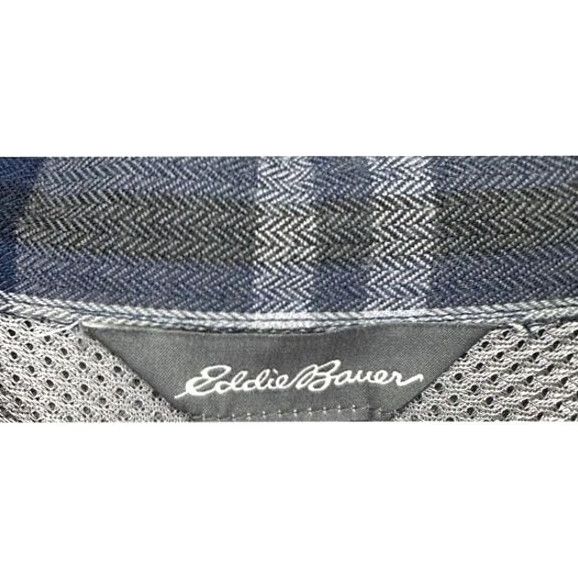 Eddie Bauer Eddie Bauer Button-Up Shirt Mens Medium Blue/Gray Plaid Flap Pockets NEW Size US M / EU 48-50 / 2 - 5 Thumbnail