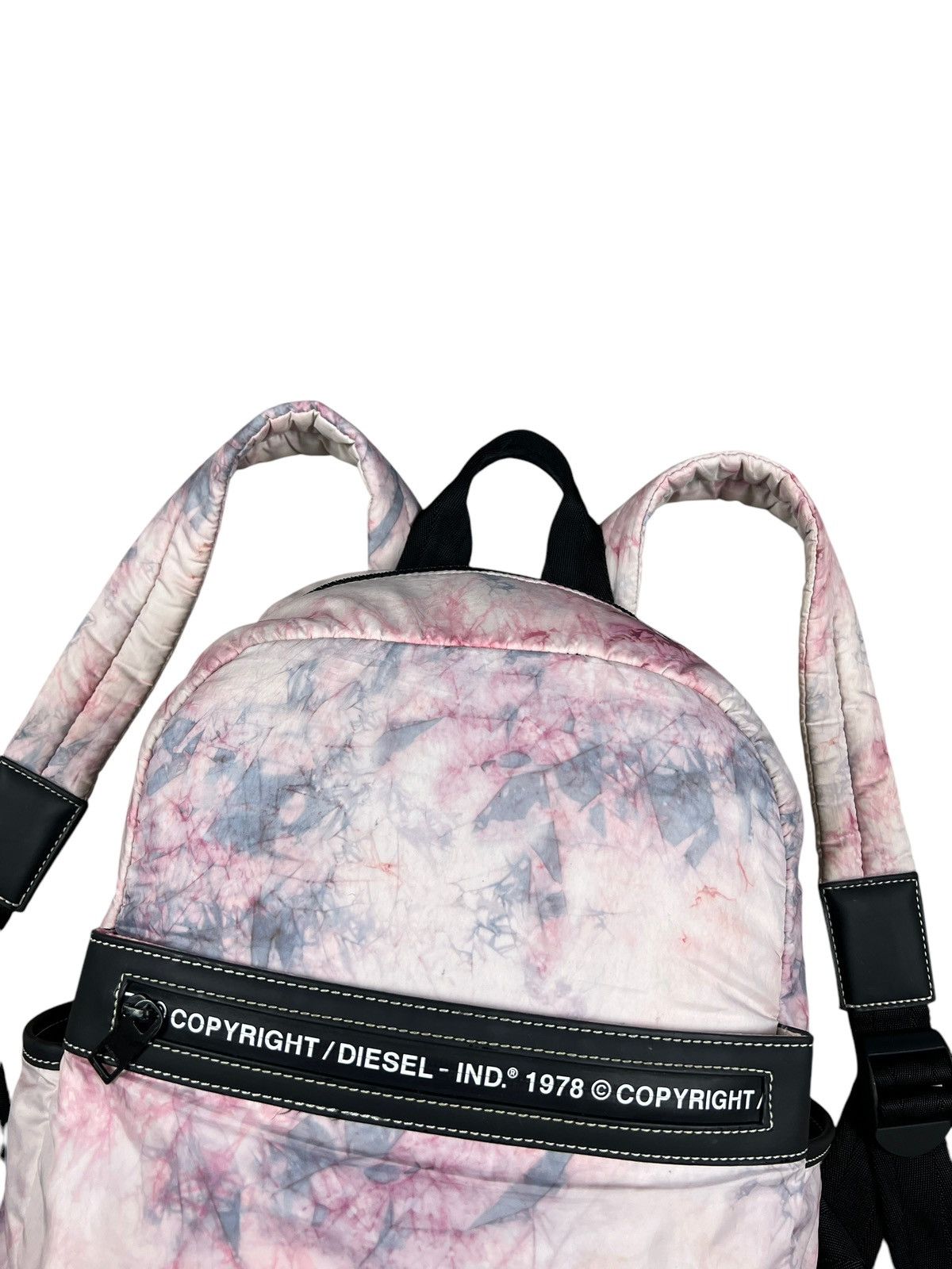 Diesel × Diesel Black Gold Diesel Pink Marble Backpack Size ONE SIZE - 2 Thumbnail