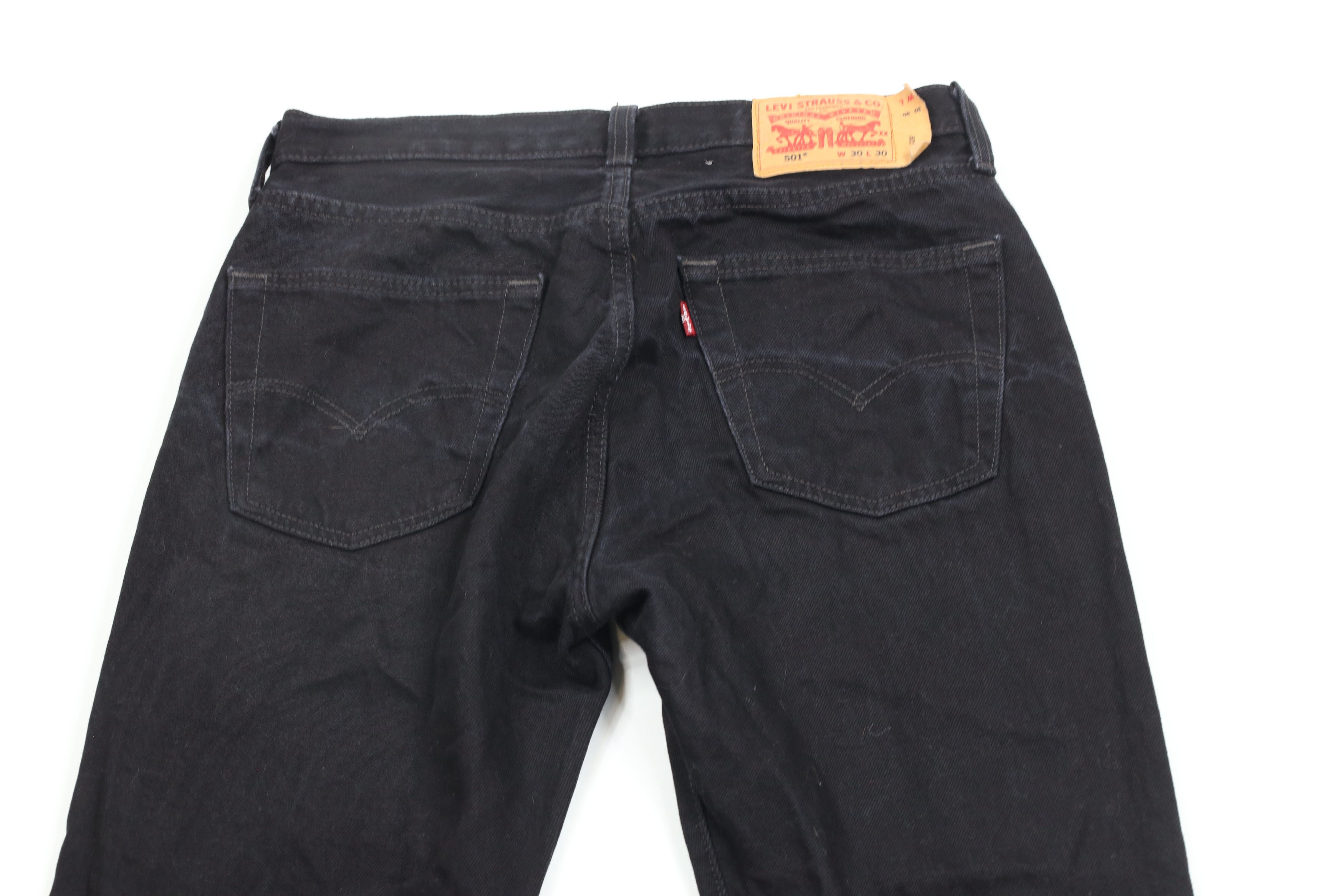Levi's Y2K Levis 501xx Button Fly Original Fit Denim Jeans Black Size US 30 / EU 46 - 9 Thumbnail