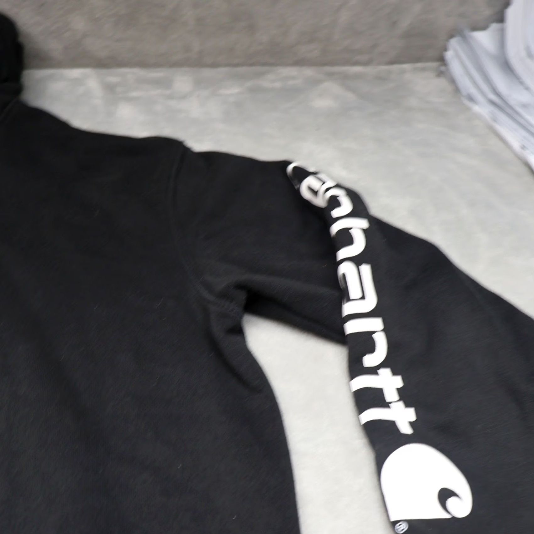 Carhartt Carhartt Hoodie Men Medium Black Iconic Logo Sleeve Graphic Loose Fit Sweatshirt Size US M / EU 48-50 / 2 - 4 Thumbnail