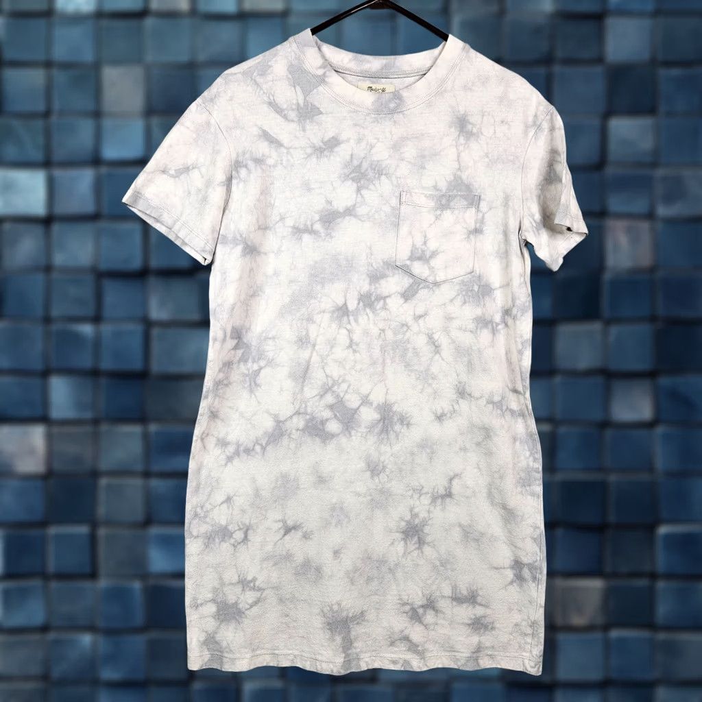 Madewell Madewell Shirt Dress Women’s Tie-dye Short Sleeve Crew Neck Size S Color Blue Casual T-Shirt Dress Womens Size S / US 4 / IT 40 - 1 Thumbnail