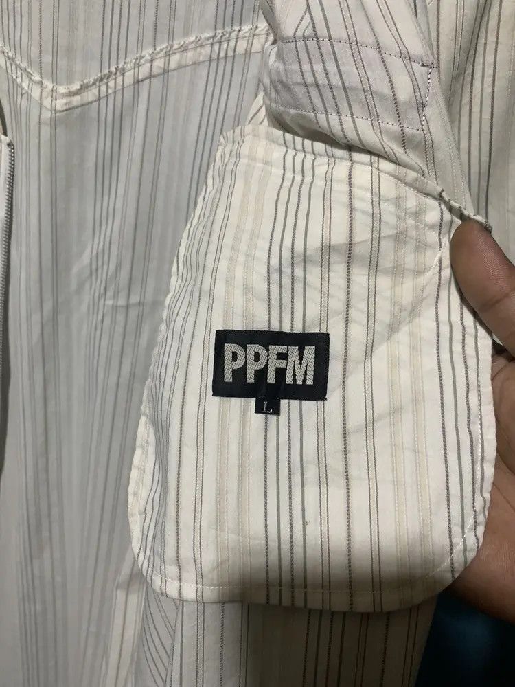 PPFM PPFM striped front slit zipper pocket classic shirt Size US L / EU 52-54 / 3 - 7 Thumbnail