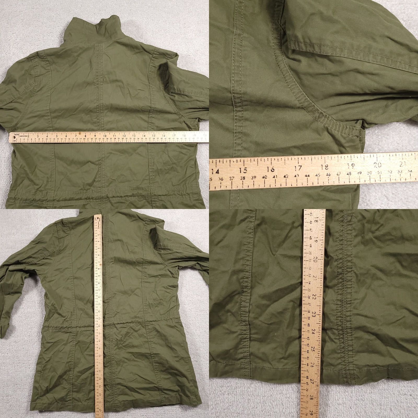 Vintage Ashley by 26 International Downtown Collection Army Jacket Green Women's L Pearl Jacket Size L / US 10 / IT 46 - 8 Thumbnail