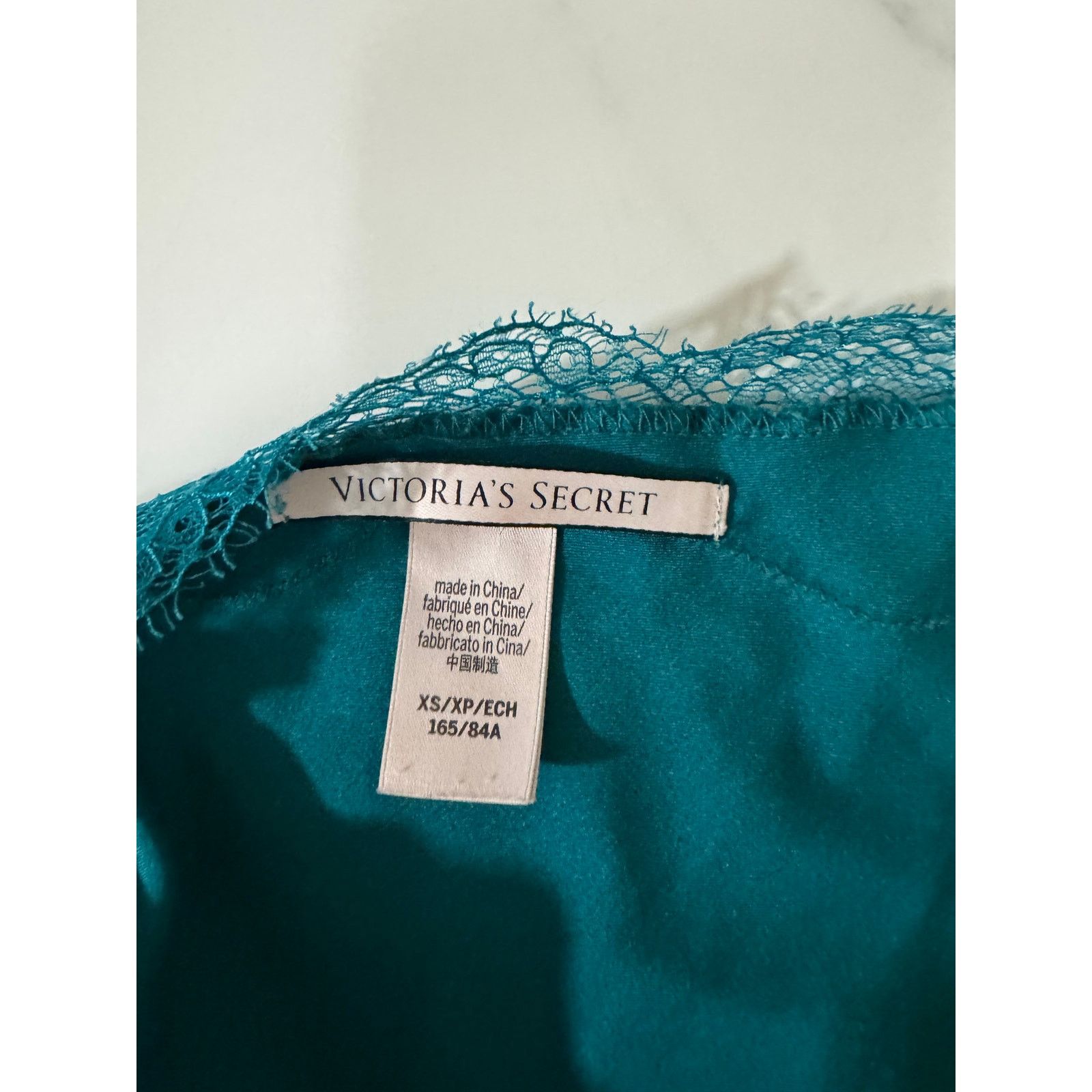 Victoria's Secret Victoria's Secret Top Teal Spaghetti Straps Lace Women's XS Size XS / US 0-2 / IT 36-38 - 5 Thumbnail