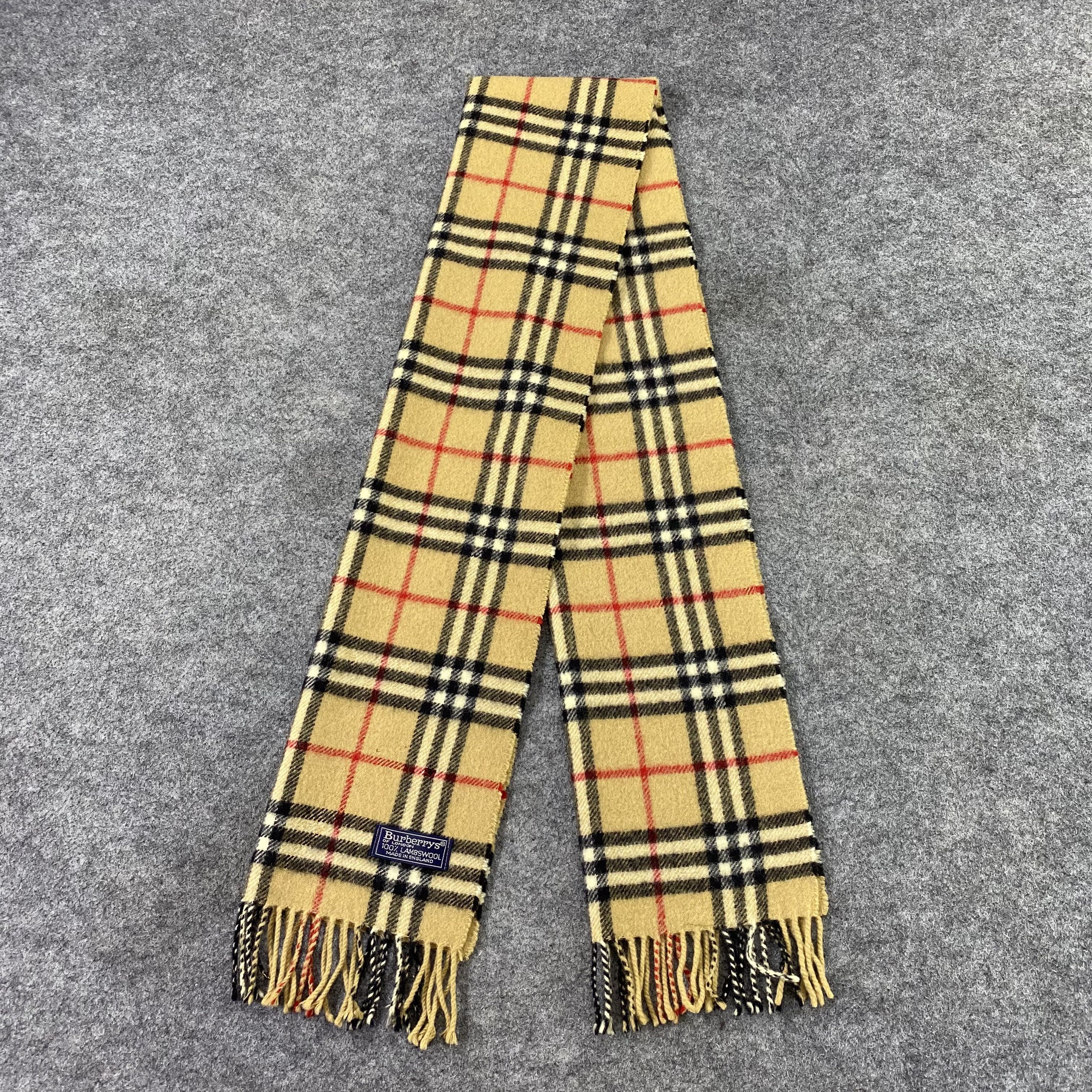 Burberry × Vintage Burberry Wool Muffler / Scarf / Neckwear - T1536 Size ONE SIZE - 4 Thumbnail