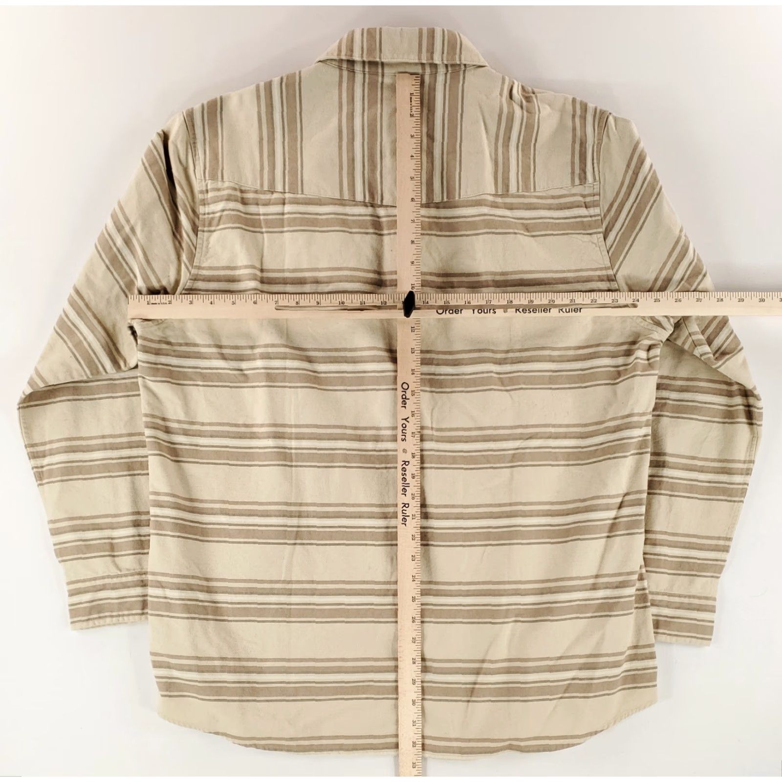 Vintage Criquet Shirt Pearl Snap Flannel Brown Striped Long Sleeve Mens XXL Size US XXL / EU 58 / 5 - 7 Thumbnail