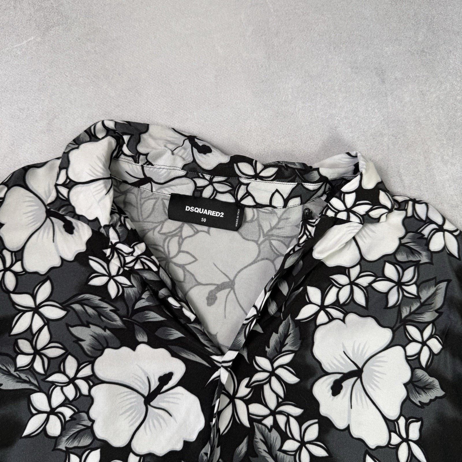 Dsquared2 DSQUARED2 Multi-layered shirt with floral 50 Men Distressed Size US M / EU 48-50 / 2 - 2 Thumbnail
