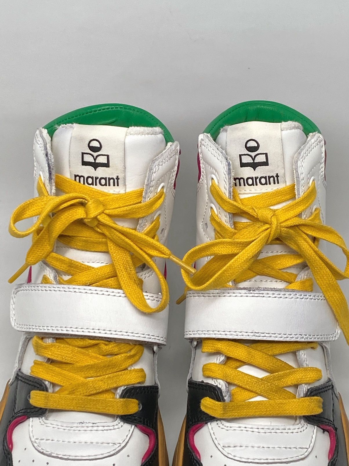 Isabel Marant Isabel Marant Distressed High Top Leather Sneakers size 6.5 Size US 6.5 / IT 36.5 - 6 Thumbnail