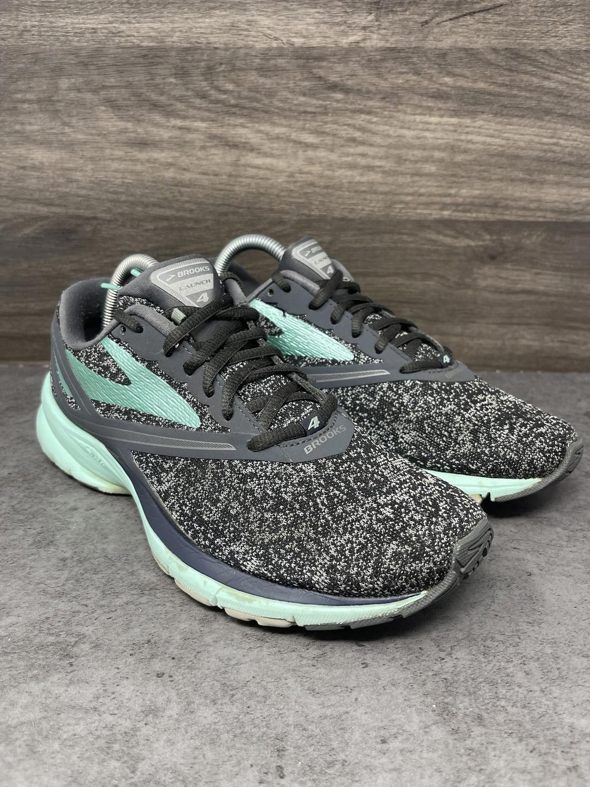 Brooks Brooks Launch 4 Running Shoes Womens Size 10 Black Green Size US 10 / IT 40 - 4 Thumbnail
