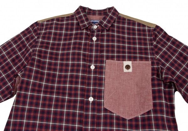 Junya Watanabe Shirt Paneled Check Switch Long Sleeve Red Size US XS / EU 42 / 0 - 2 Thumbnail