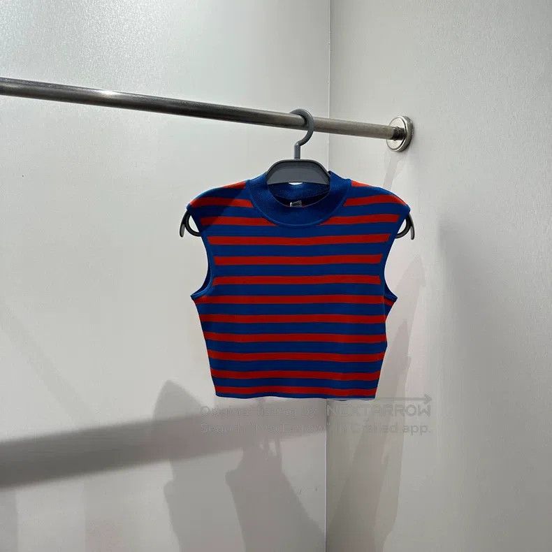 Hermes Hermes Blue and red striped short vest Size XXS / US 00 / IT 34 - 1 Thumbnail