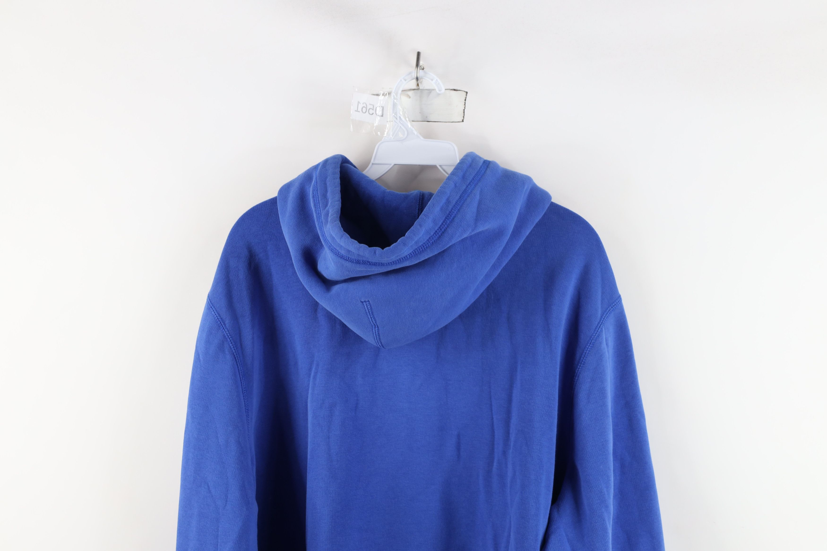 Nike × Vintage Vintage Nike Scott Center Swoosh Felt Patch Hoodie Blue Size US XL / EU 56 / 4 - 13 Thumbnail