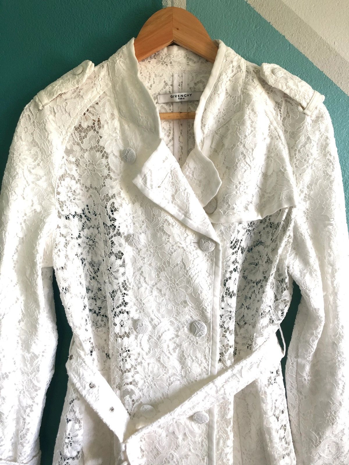 Givenchy OFFER ME‼️ Givenchy Ricciardo Tisci floral Trench coat Size L / US 10 / IT 46 - 3 Thumbnail
