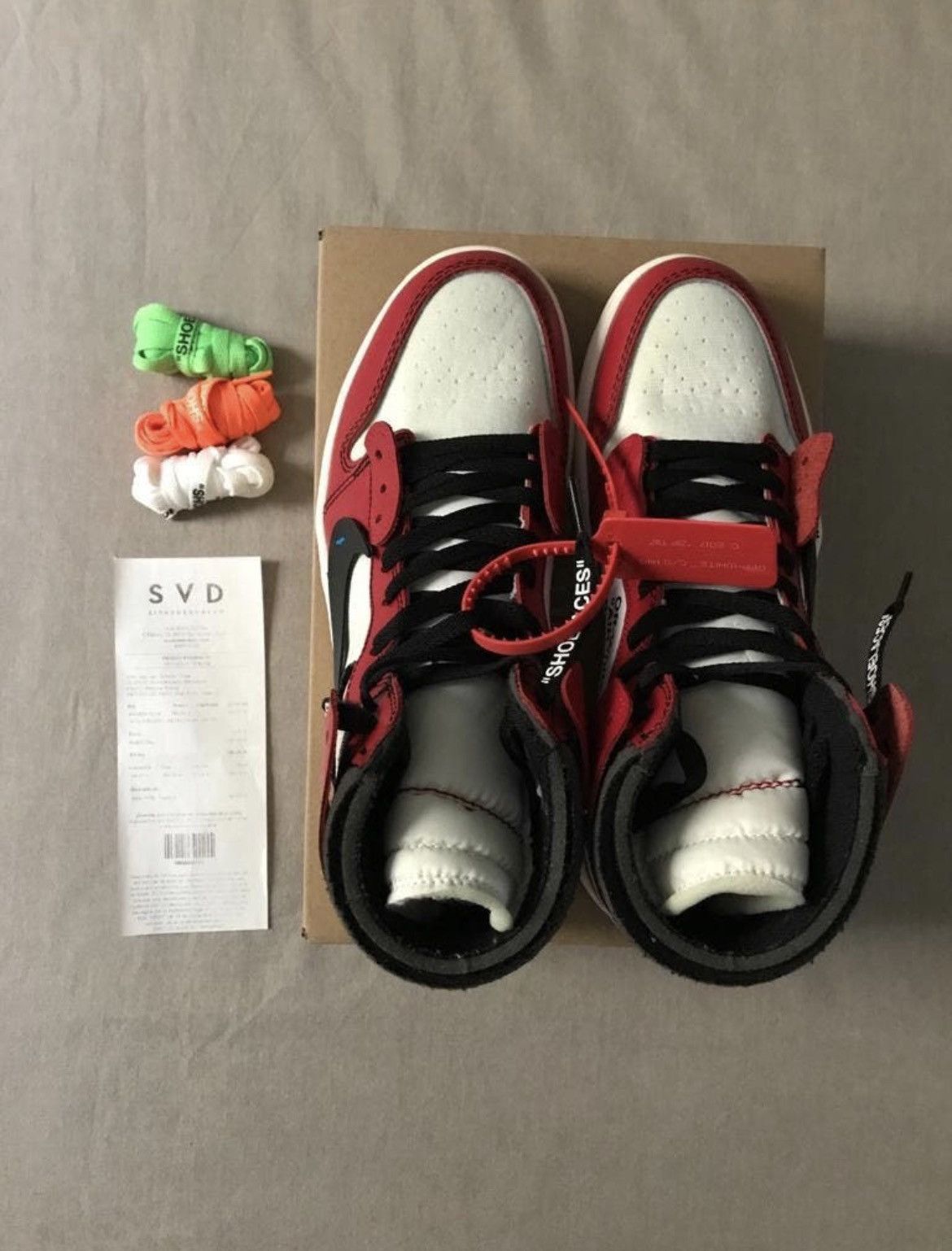 Jordan Brand × Nike × Off-White Jordan 1 Retro High Off-White Chicago Size US 9 / EU 42 - 3 Thumbnail