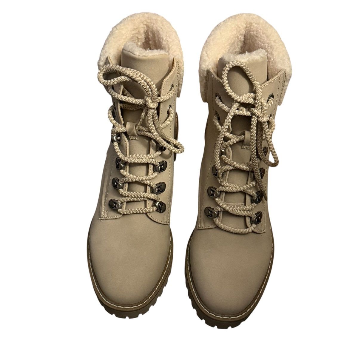 Dolce Vita DV by Dolce Vita Russit Sherpa trim laced wedge ankle boots Size US 9.5 / IT 39.5 - 3 Thumbnail