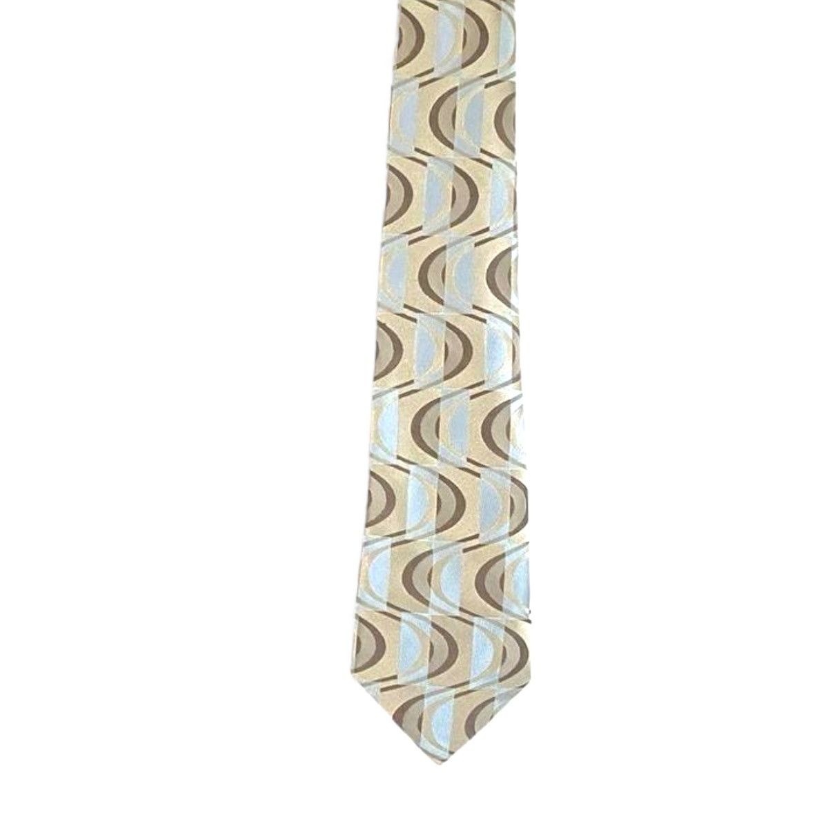 Arrow Arrow Mens Necktie Tie Blue Wavy Striped Classic Size ONE SIZE - 1 Thumbnail