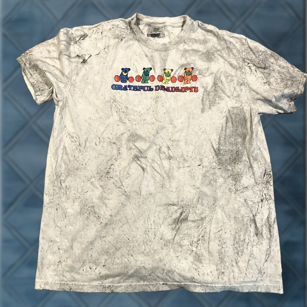 Comfort Colors GRATEFUL DEAD GRATEFUL DEADLIFTS Tie Dye Bear T Shirt Men's XL Gray Short Sleeve T-Shirt Comfort Colors Bears Animals Mens XL Size US XL / EU 56 / 4 - 1 Thumbnail