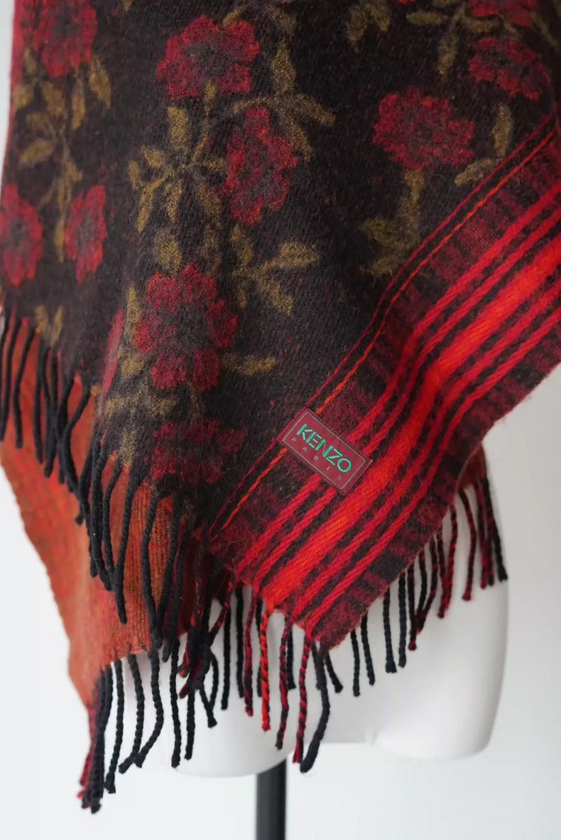 Kenzo KENZO size55*150cm 1980s used wool shawl Size ONE SIZE - 5 Thumbnail