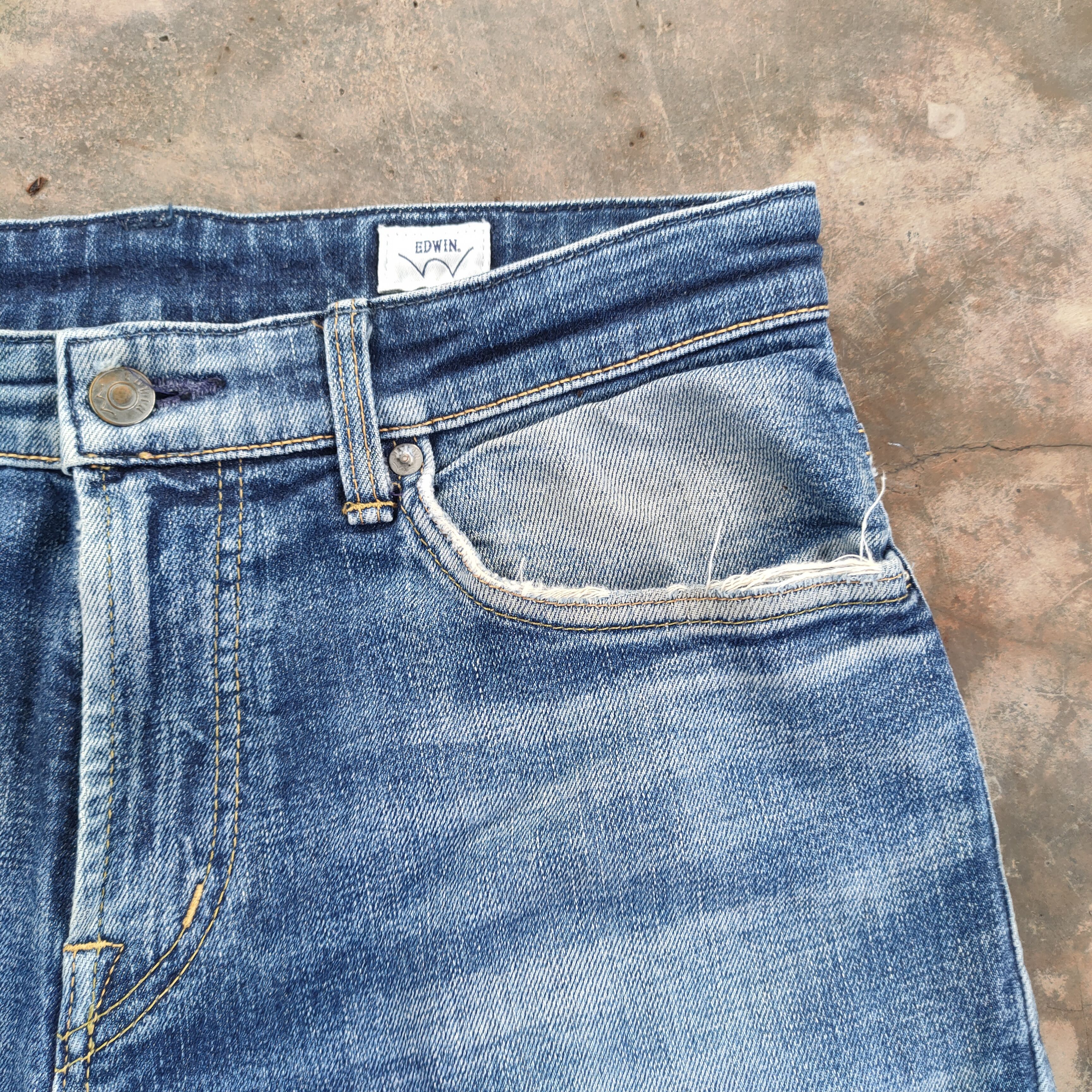 Edwin × Jean × Vintage VINTAGE EDWIN FADED RIPPED JEANS DENIM PANTS Size US 30 / EU 46 - 8 Thumbnail