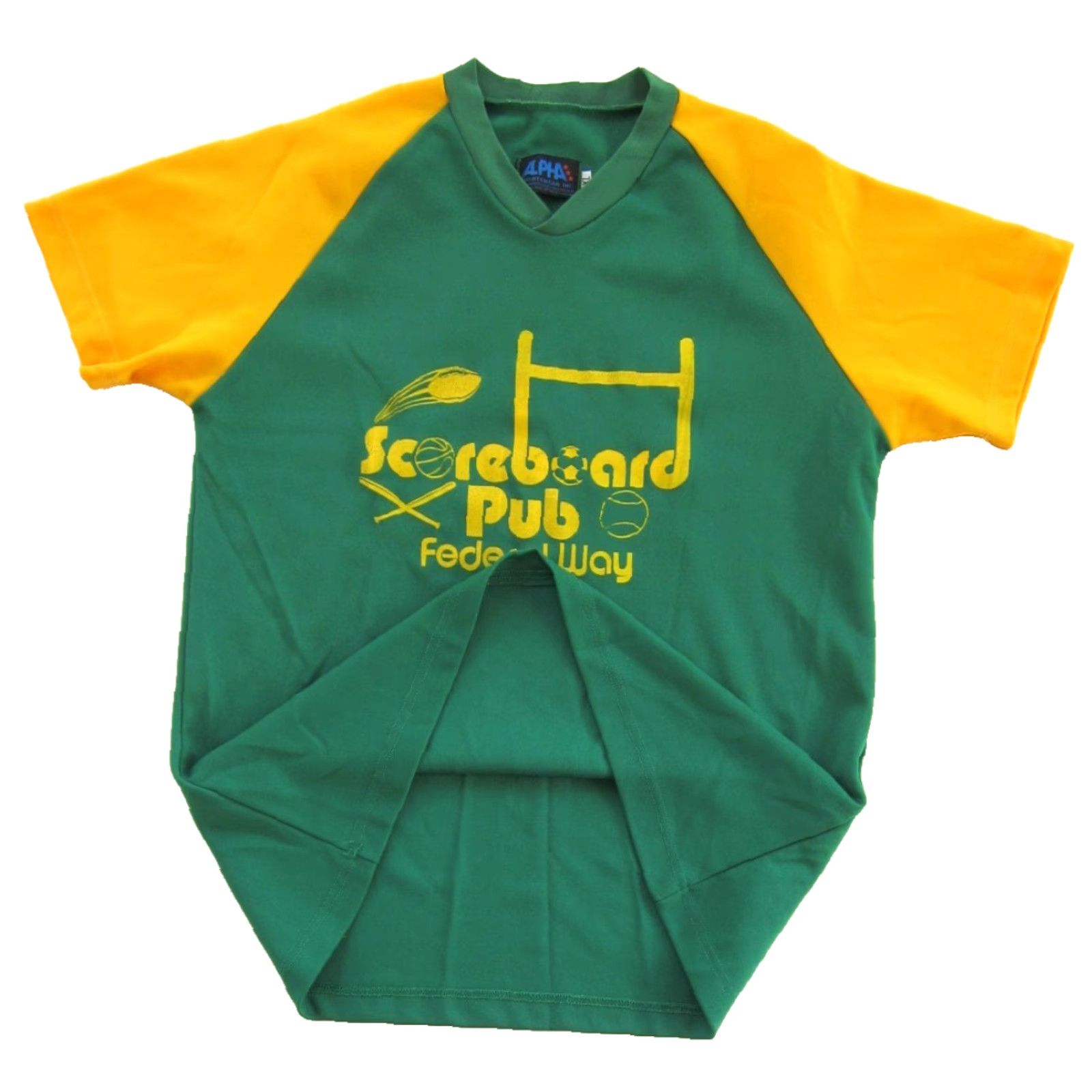 Vintage VINTAGE Alpha Sportswear Green Scoreboard Pub Federal Way Baseball Jersey Men XL Size US XL / EU 56 / 4 - 4 Thumbnail