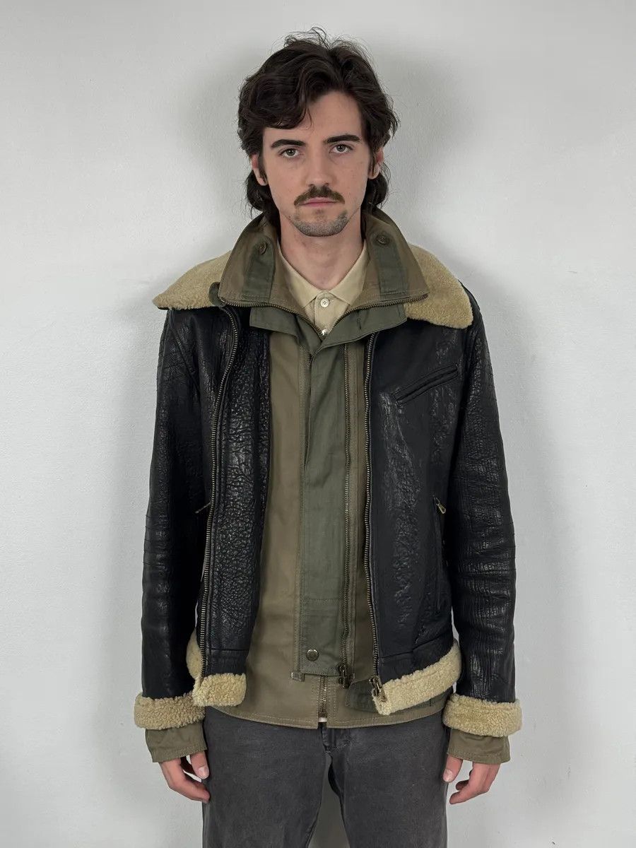 Dolce & Gabbana FW2005 Dolce & Gabbana Heavy Shearling Army Combat Leather Jacket Size US M / EU 48-50 / 2 - 8 Thumbnail