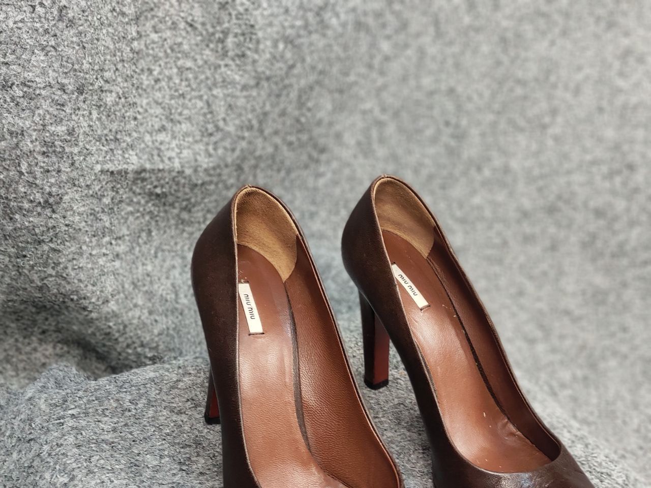 Miu Miu Vintage Luxurious Miu Miu Design Leather Brown Retro Heels Size US 9 / IT 39 - 7 Thumbnail