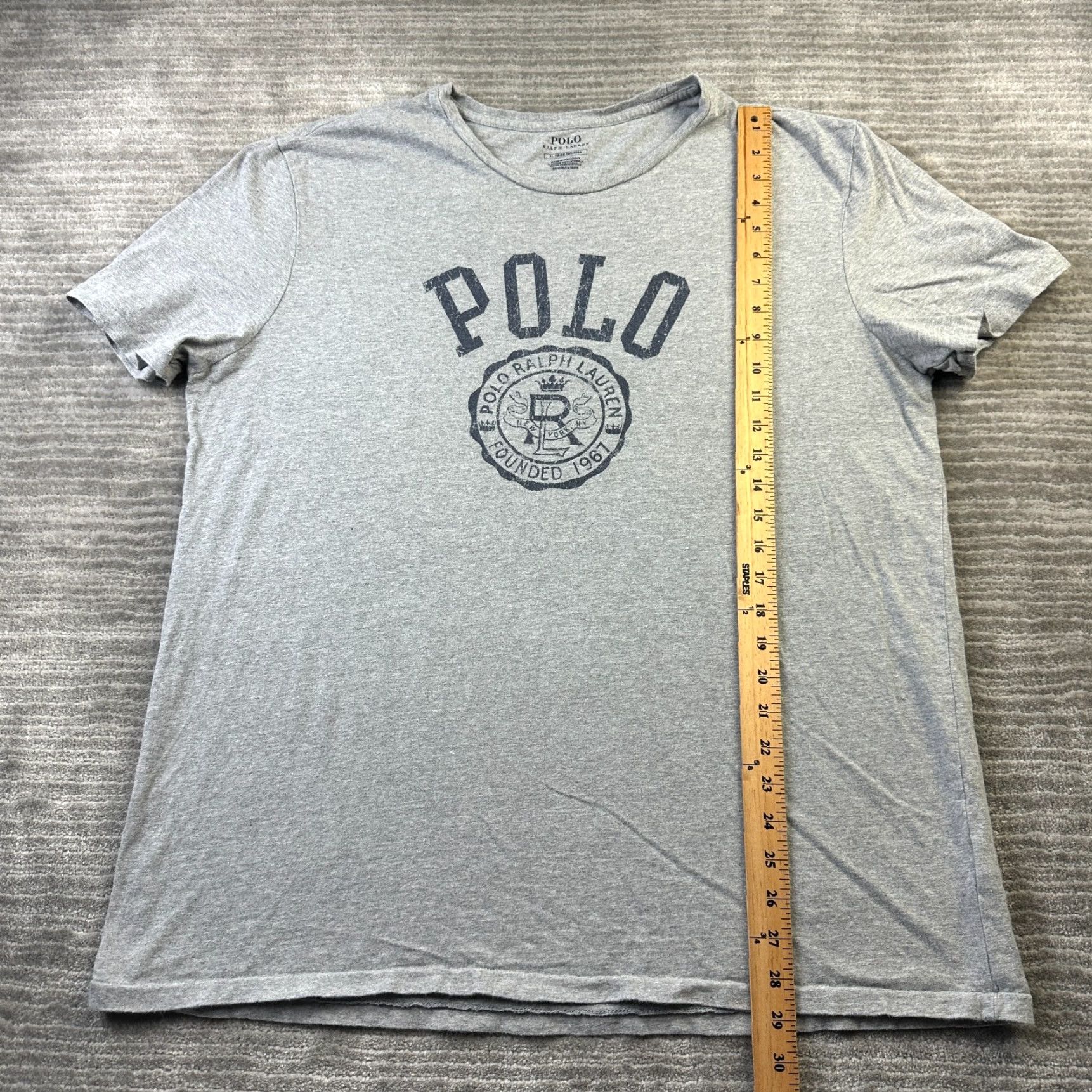 Polo Ralph Lauren Polo Ralph Lauren Shirt Mens Extra Large Gray New York Crest Logo Size US XL / EU 56 / 4 - 7 Thumbnail