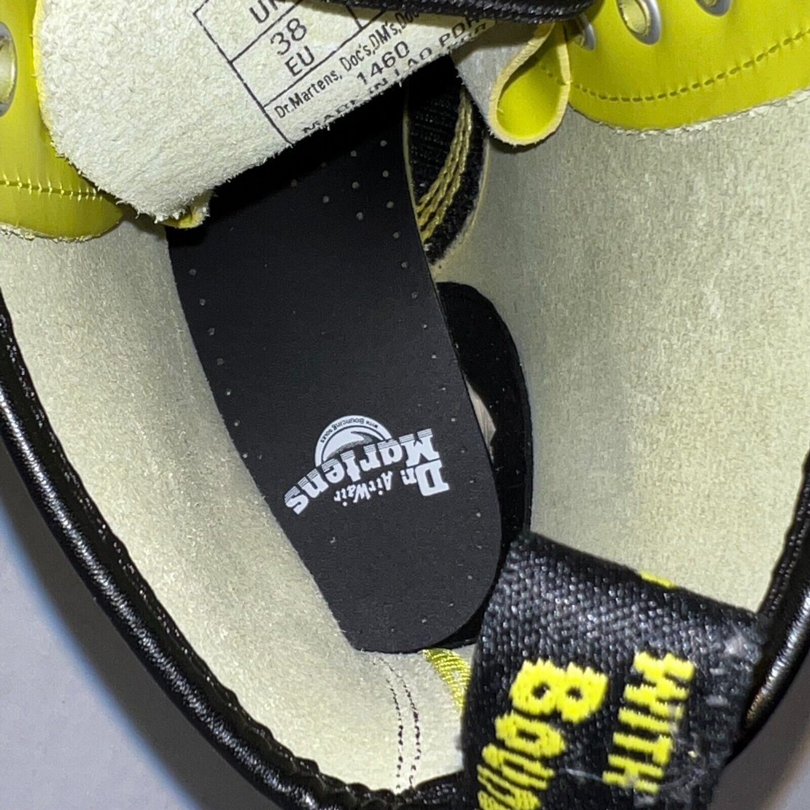 Dr. Martens Dr Martens 1460 8 Eye Combat Boots Yellow Women's Size 7 Size US 7 / IT 37 - 13 Thumbnail