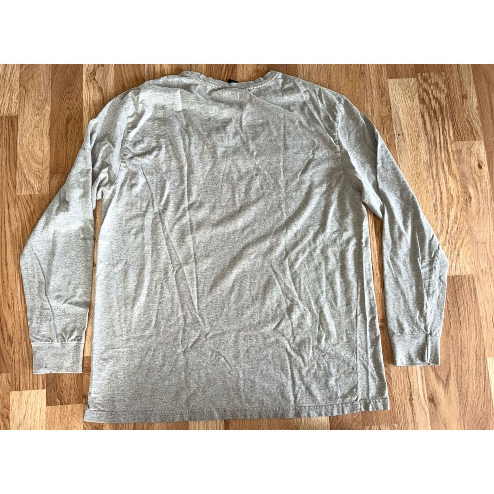 Polo Ralph Lauren VINTAGE Polo Ralph Lauren R Wing Men’s Gray Long Sleeve Shirt M Crew Neck Cotton Embroidered Logo All Seasons Regular Mens Size US M / EU 48-50 / 2 - 4 Thumbnail