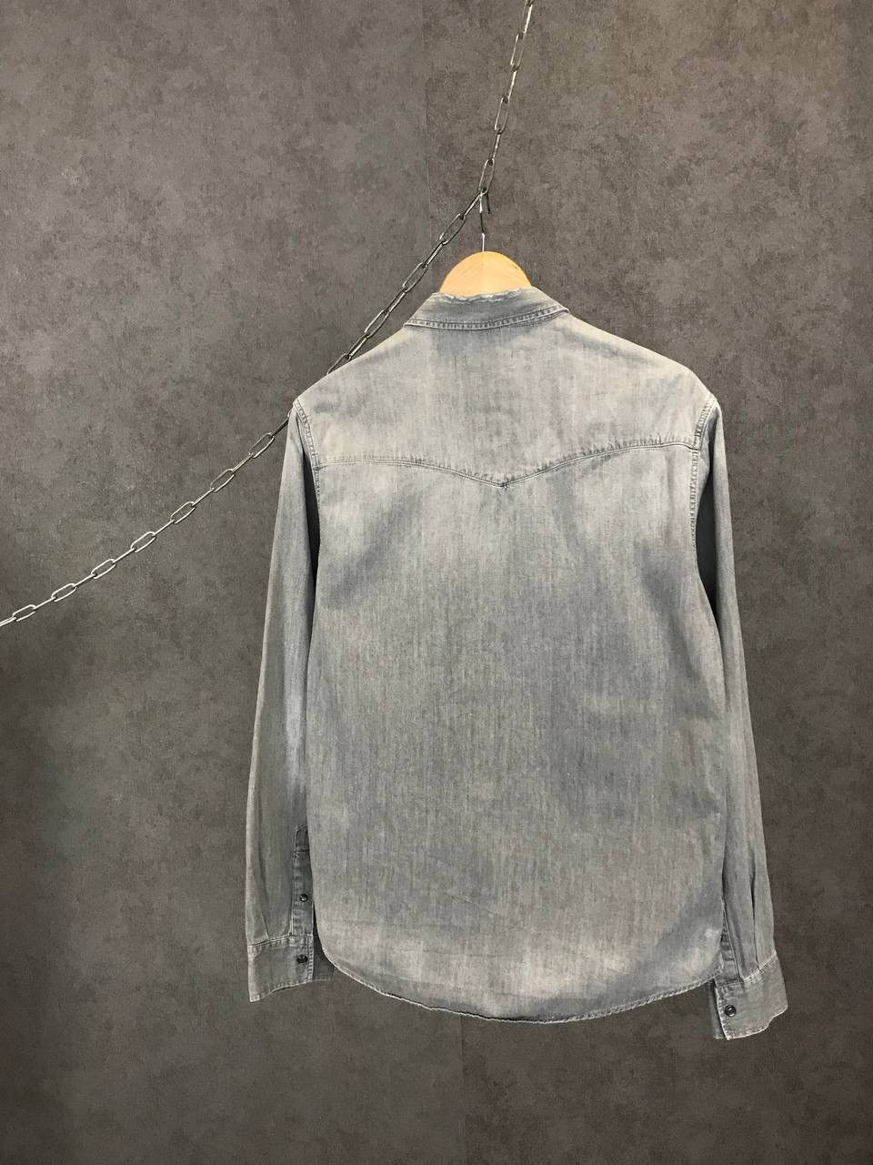 Allsaints Allsaints designer distressed denim shirt Size US S / EU 44-46 / 1 - 8 Thumbnail
