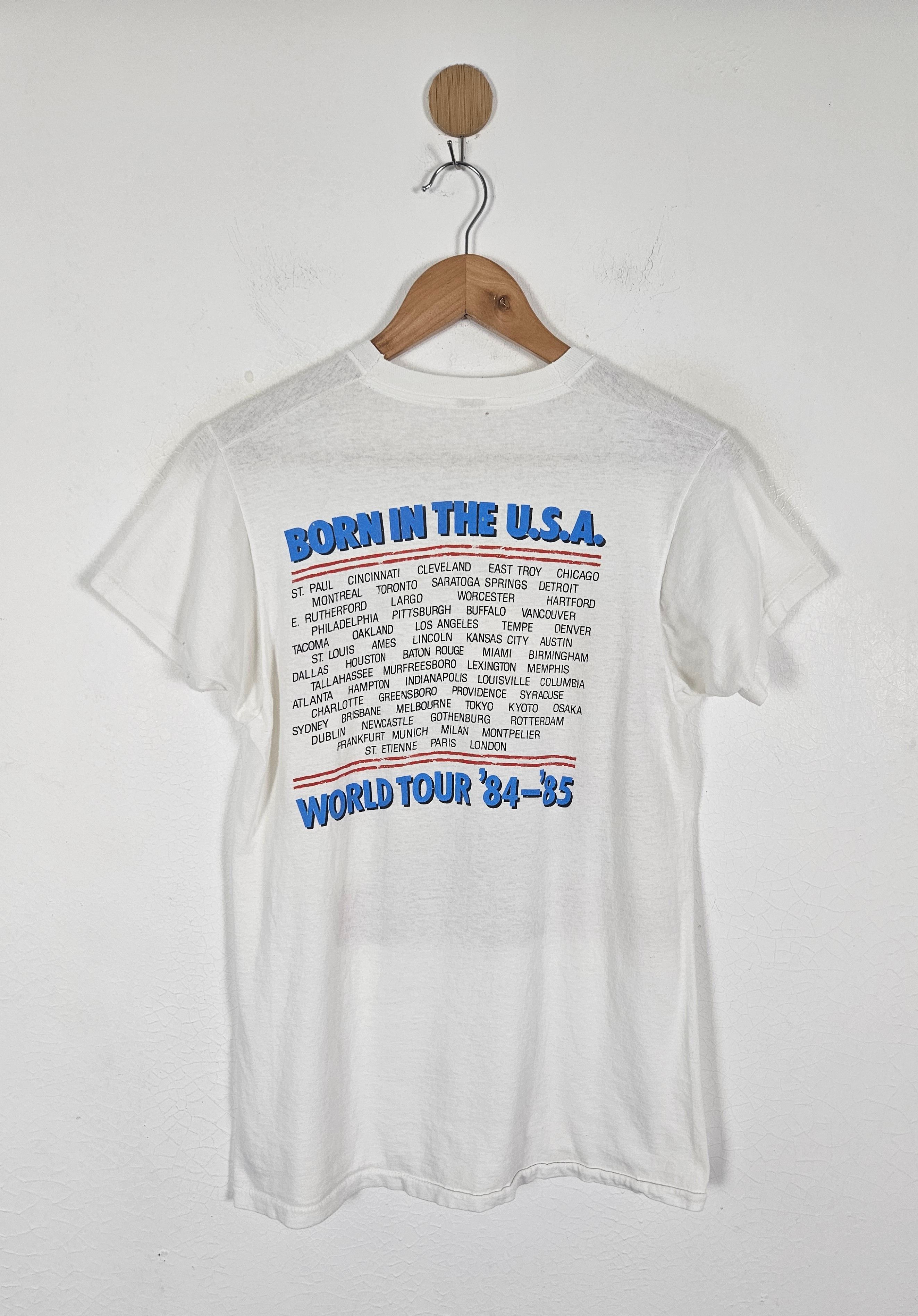 Band Tees Vintage 1985 Bruce Springsteen Tour T-Shirt Born in the USA Size US S / EU 44-46 / 1 - 2 Thumbnail