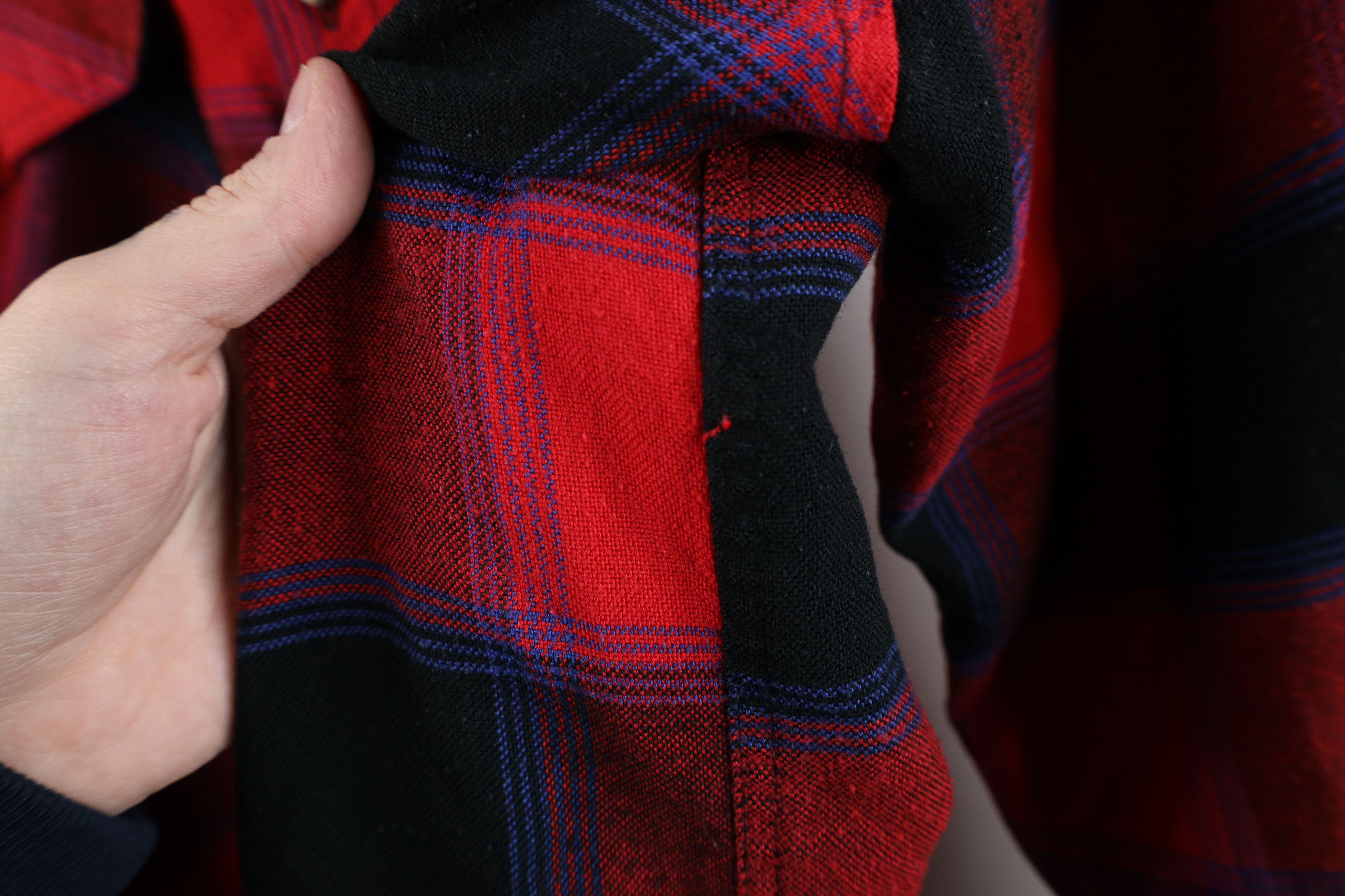 Vintage Vintage 90s Streetwear Knit Collared Button Shirt Plaid Size US M / EU 48-50 / 2 - 8 Thumbnail